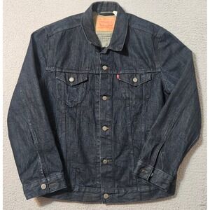 Levis Dark Blue Wash Trucker Denim Jean Jacket 72335-0039 Men's Size Large